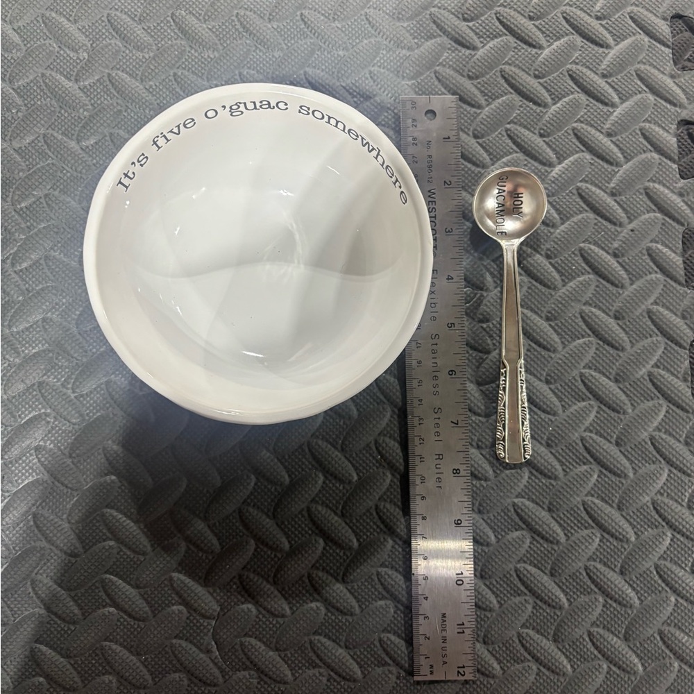 Guacamole Serving Dish and Spoon